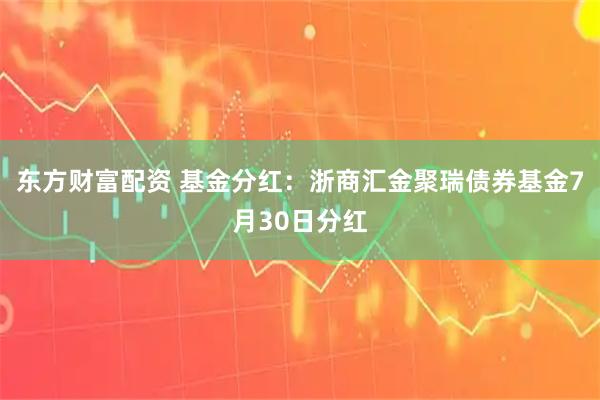东方财富配资 基金分红:浙商汇金聚瑞债券基金7月30日分红