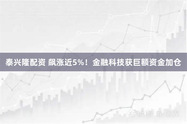 泰兴隆配资 飙涨近5%！金融科技获巨额资金加仓